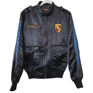 Vintage Style Auto Porsche Racing Jacket 70 80 Bomber Made In British Hong Kong